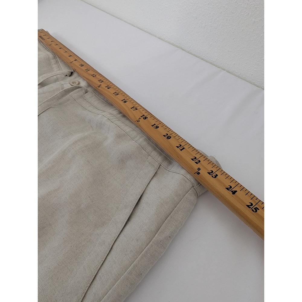 Cubavera Mens 3XB Linen Blend Drawstring Pants Beige Relaxed Straight Leg New - Picture 5 of 8